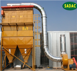 SADAC Model 220-125-3500 ceramic dust collection plant