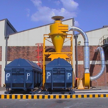 paper waste collection system with compacting bins
